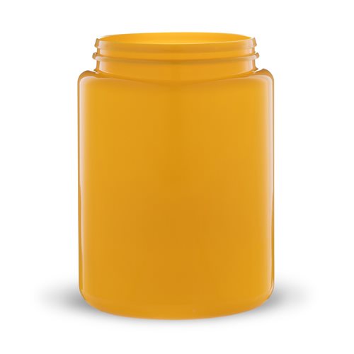 צנצנת 750 סמ"ק 85 מ"מ לחיצה אוולי דגם "אבקת מרק" צהוב