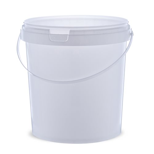 דלי 5 ליטר עם ידית פלסטיק והוכחת פתיחה